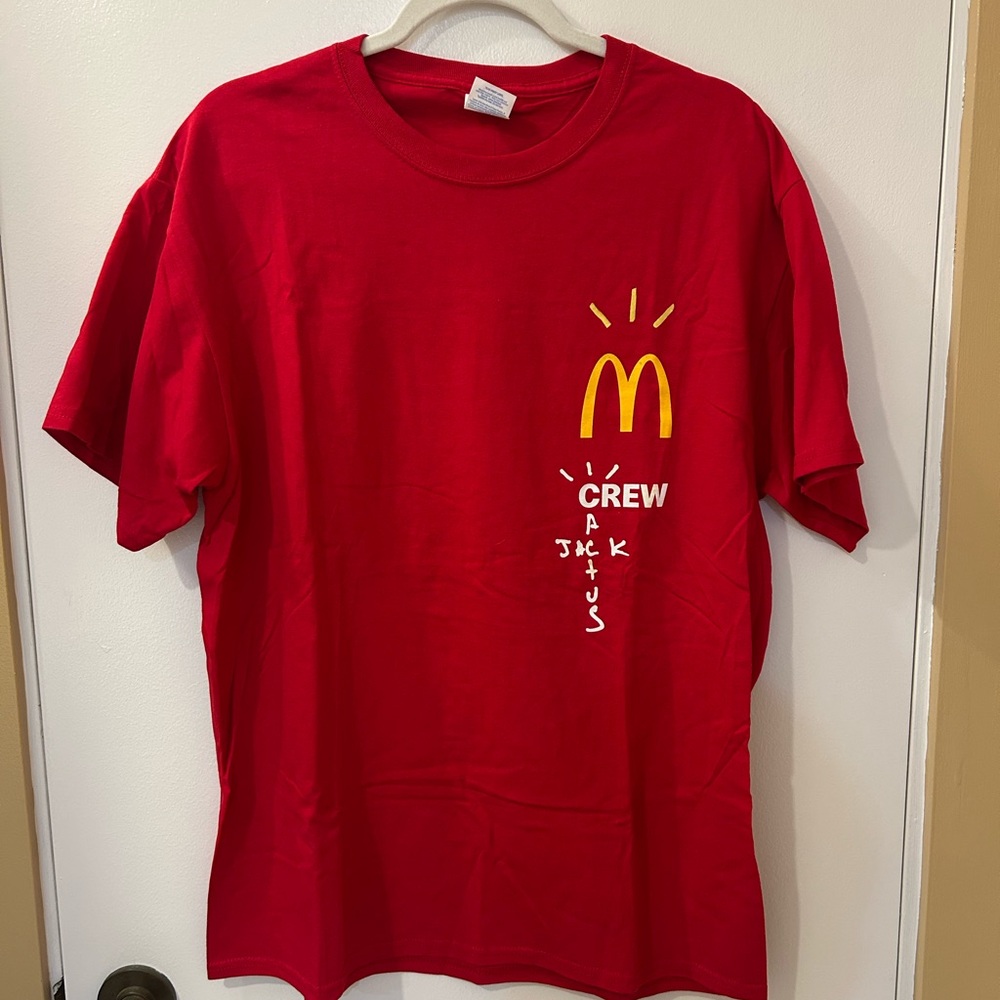 McDonald's Red Crew Neck Tee with White Tag